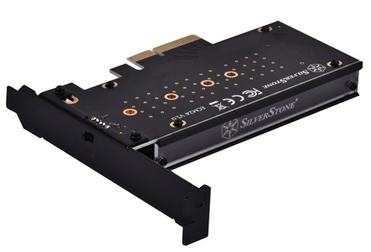 Адаптер SilverStone ECM24 поможет создать накопитель PCIe на основе модуля М.2