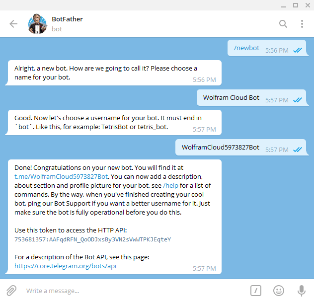 TelegramBot в облаке Wolfram - 3