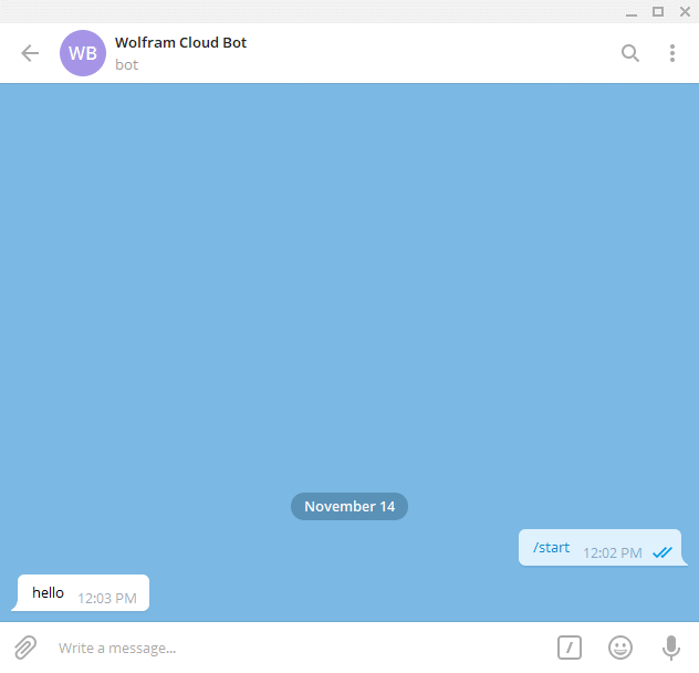 TelegramBot в облаке Wolfram - 4