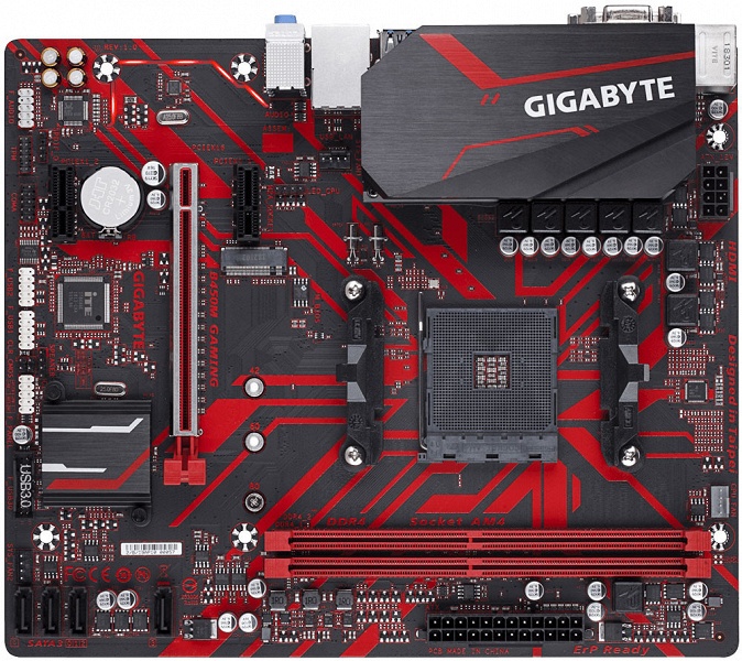 Gigabyte B450M Gaming — недорогая плата типоразмера microATX с процессорным гнездом AM4