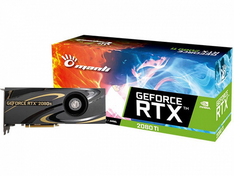 3D-карты Manli GeForce RTX 2070 и 2080 Ti оснащены системами охлаждения с &laquo;турбинами&raquo;