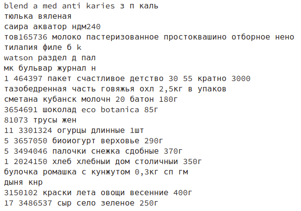 Как я понял, что ем много сладкого, или классификация товаров по чекам в приложении - 3