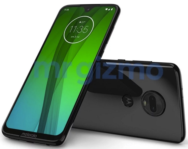 Смартфон Moto G7 Plus с каплевидным вырезом показался на рендере