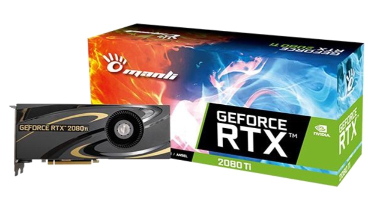 Видеокарты Manli GeForce RTX 20 оснащены вентилятором Blower Fan