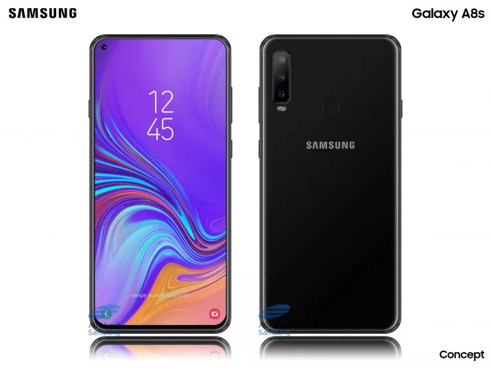 Появились новые изображения Samsung Galaxy A8s с дисплеем Infinity-O
