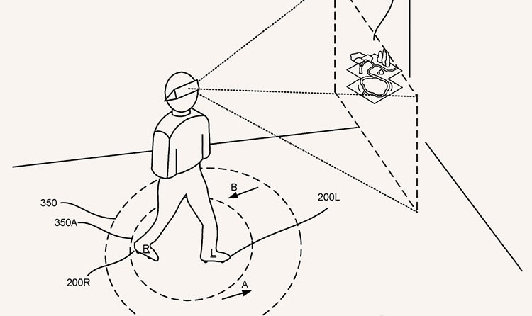 Google запатентовала VR-обувь на колёсах