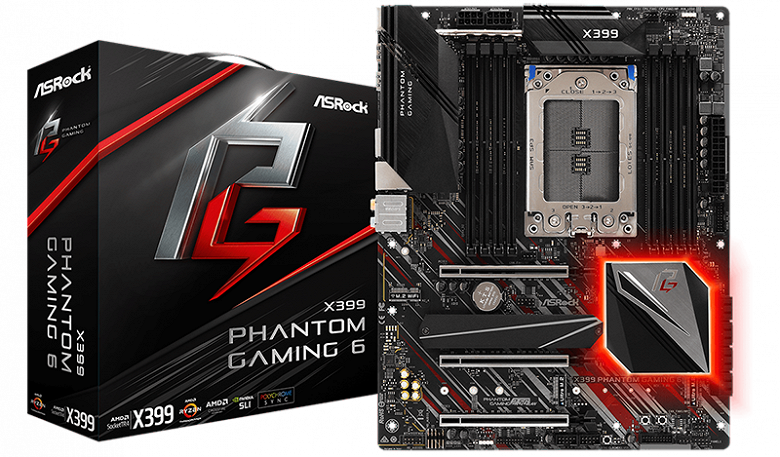 Материнская плата ASRock X399 Phantom Gaming 6 стала первой представительницей своей серии