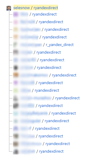 Ответвления ryandexdirect