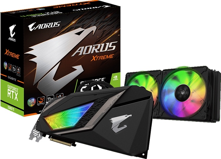 Aorus GeForce RTX 2080 Ti Xtreme WaterForce: мощная видеокарта с подсветкой RGB Fusion