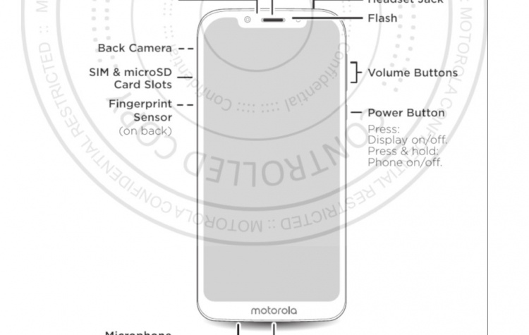 Фото: FCC рассказала всё о Moto G7 Play — экранный вырез на месте