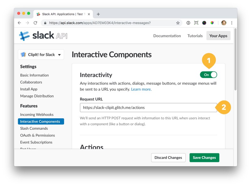Разработка Action-able приложения для Slack - 5