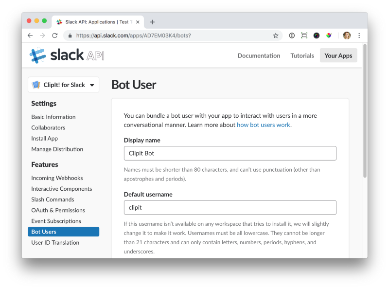 Разработка Action-able приложения для Slack - 7