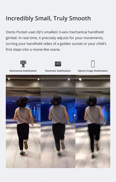 Представлена Osmo Pocket – самая маленькая камера DJI с миниатюрным трехосным стабилизатором и поддержкой дополнительных модулей