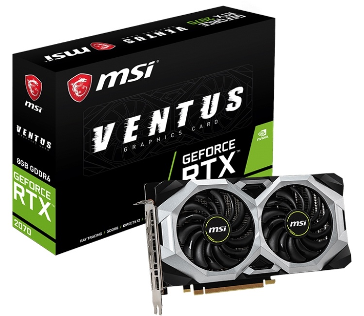 MSI GeForce RTX 2070 Ventus 8G: видеокарта с вентиляторами TORX Fan 2.0