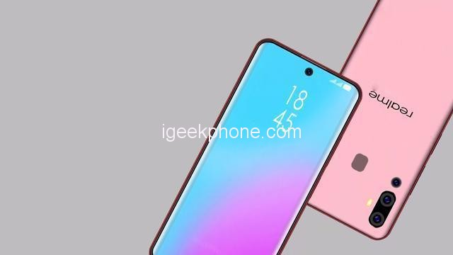 Появились изображения смартфона Oppo Realme с дырявым экраном, который занимает 97,3% площади лицевой панели