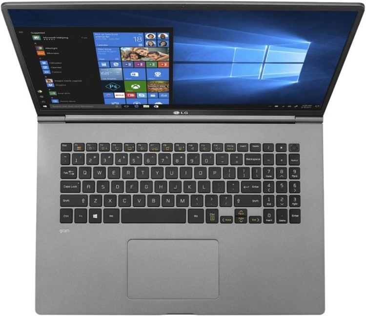Толщина ноутбука LG Gram 17 составляет менее 18 мм