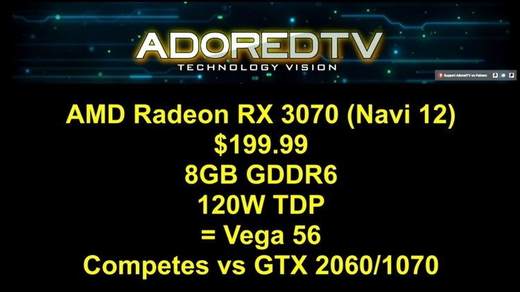 AMD Radeon RX 3080 (Navi): прямой конкурент GeForce RTX 2070 всего за 9