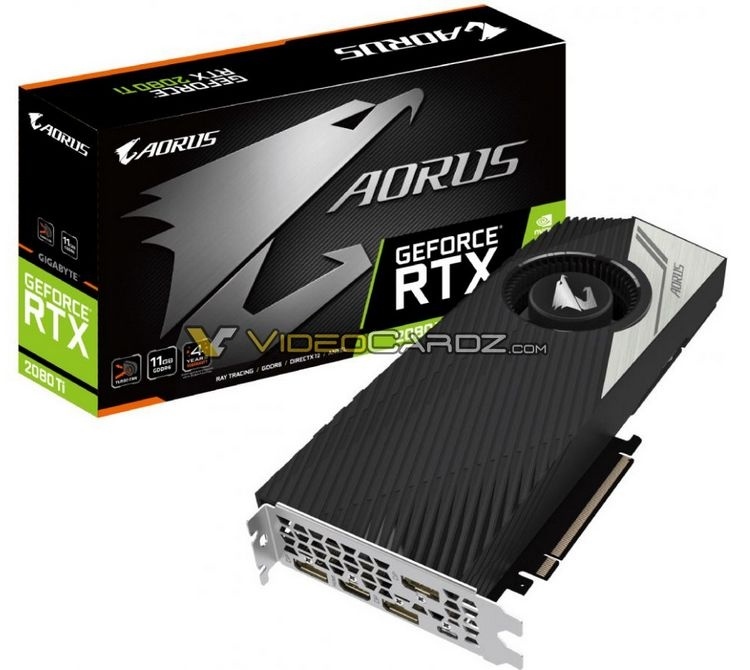 GIGABYTE готовит видеокарту GeForce RTX 2080 Ti Aorus Turbo