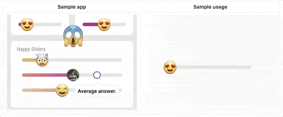 30 Android-библиотек и инструментов, которые не должны пройти мимо вас в 2018 году - 12 Emoji Slider