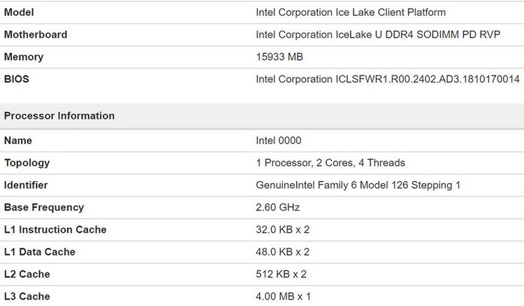 Intel показала рабочую систему на процессоре Ice Lake