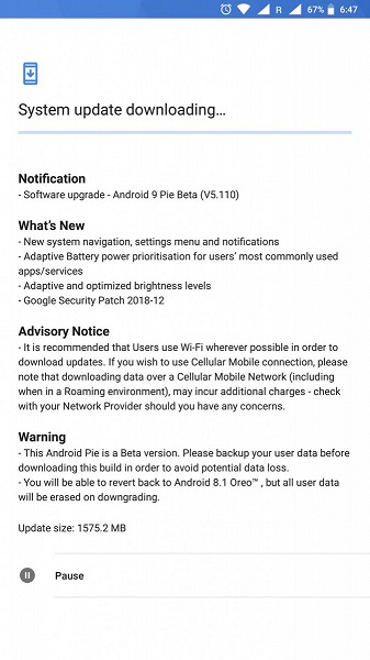 Смартфон Nokia 8 получил бета-версию ОС Android 9.0 Pie
