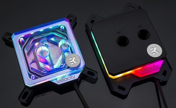 EK Water Blocks представила водоблоки Velocity D-RGB с разноцветной подсветкой