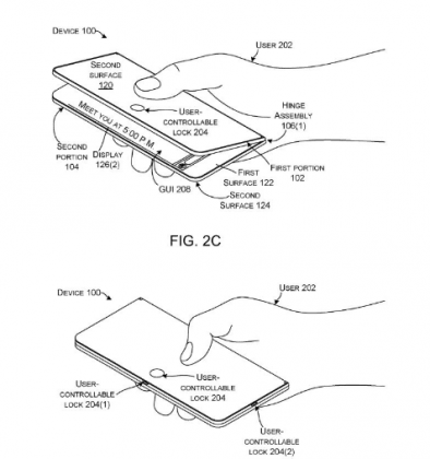 Сгибающийся смартфон Microsoft получит кнопку блокировки открытия