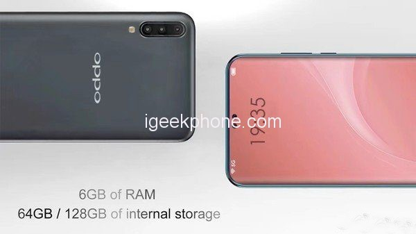 Смартфон Oppo R19 имеет два отверстия в экране под 40-мегапиксельную камеру 