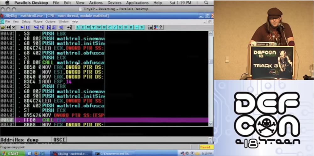Конференция DEFCON 18. Троллим реверс-инжиниринг с помощью математики - 11
