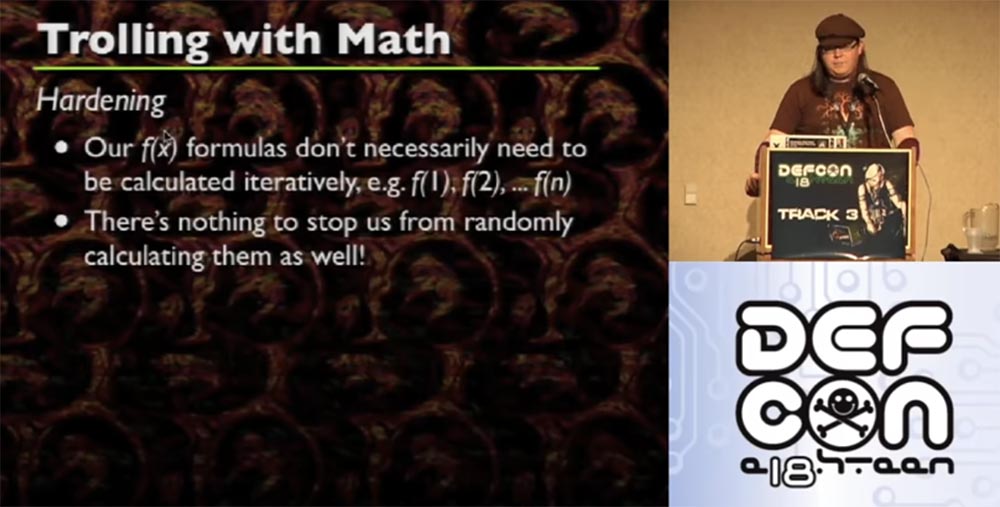 Конференция DEFCON 18. Троллим реверс-инжиниринг с помощью математики - 20