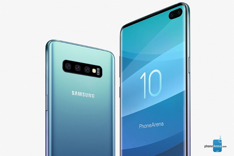 Новое изображение позволяет наглядно сравнить габариты смартфонов Samsung Galaxy S10 и Galaxy S10+