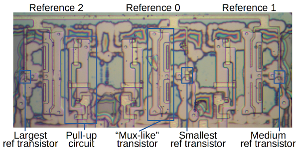 Два бита на транзистор: ПЗУ высокой плотности в микросхеме с плавающей запятой Intel 8087 - 13