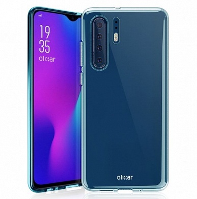 Изображения смартфонов Huawei P30 и P30 Pro демонстрируют основное визуальное отличие между моделями