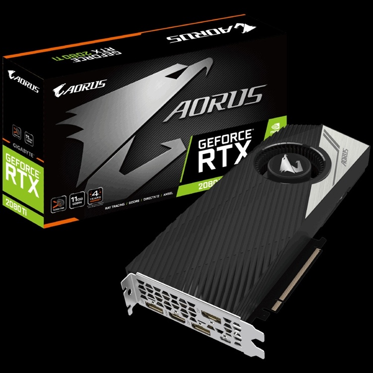 Видеокарта Aorus GeForce RTX 2080 Ti Turbo 11G получила заводской разгон