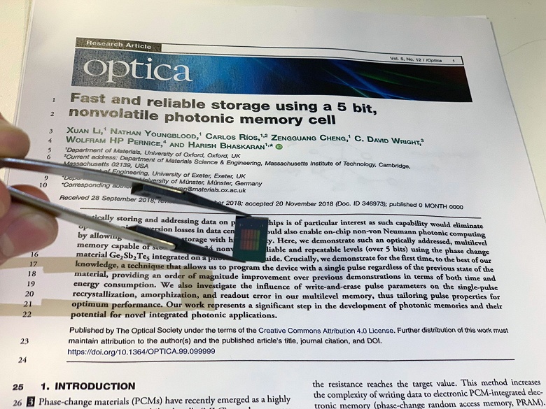 Новая оптическая ячейка памяти обеспечивает рекордную плотность хранения данных - 1 Новая оптическая ячейка памяти обеспечивает рекордную плотность хранения данных