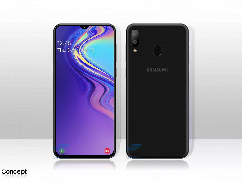 В Сеть утекли живое фото и новые рендеры Samsung Galaxy M20 