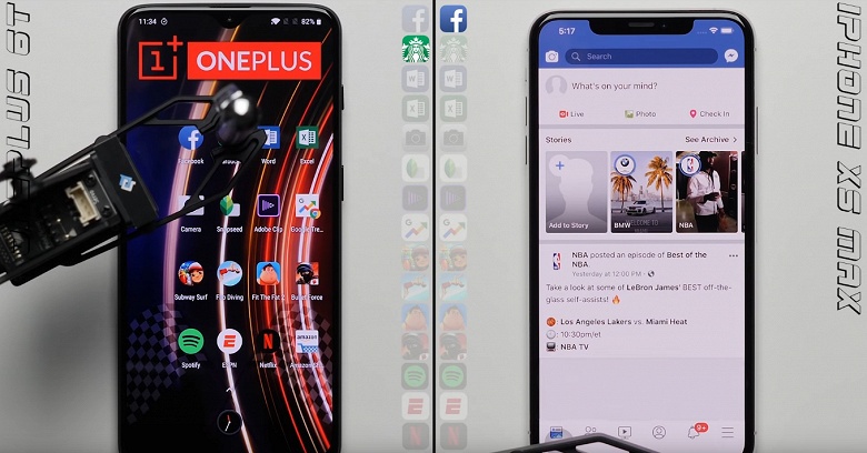 Даже 10 ГБ оперативной памяти не помогли смартфону OnePlus 6T McLaren Edition опередить iPhone XS Max в тесте на скорость - 1 Даже 10 ГБ оперативной памяти не помогли смартфону OnePlus 6T McLaren Edition опередить iPhone XS Max в тесте на скорость