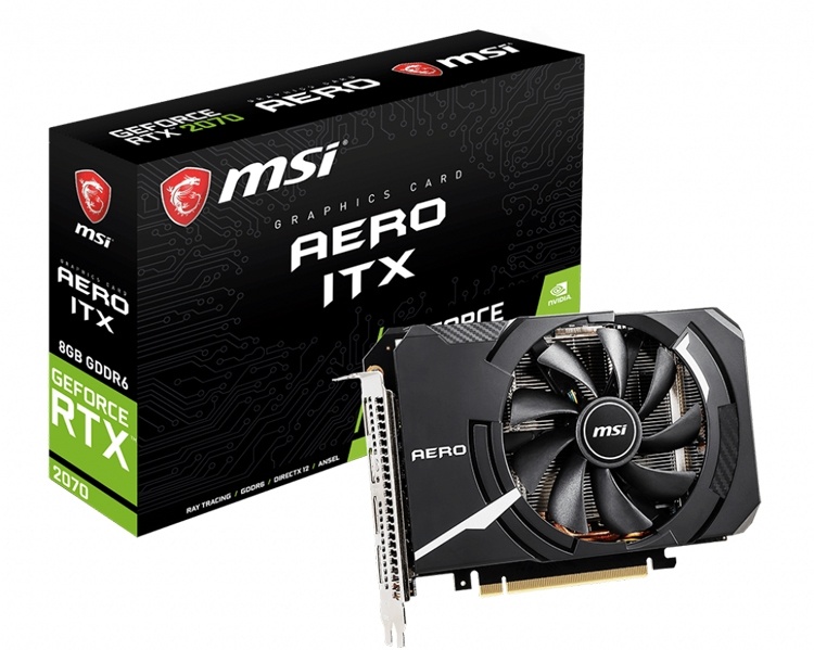 Видеокарта MSI GeForce RTX 2070 Aero ITX 8G подходит для компактных систем