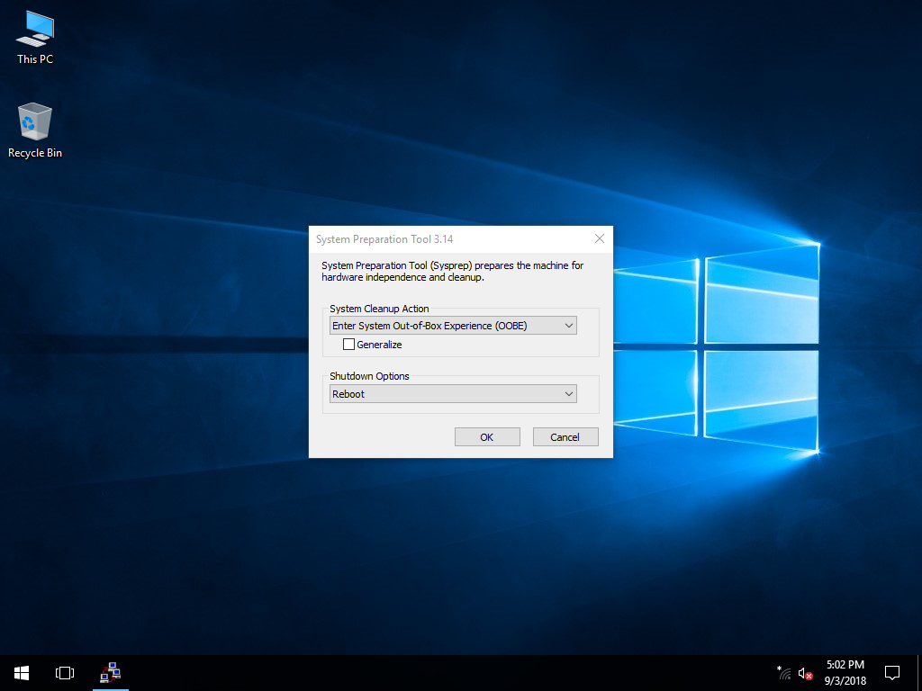 Развёртывание встраиваемой системы на базе Windows и Linux - 2 SysPrep window