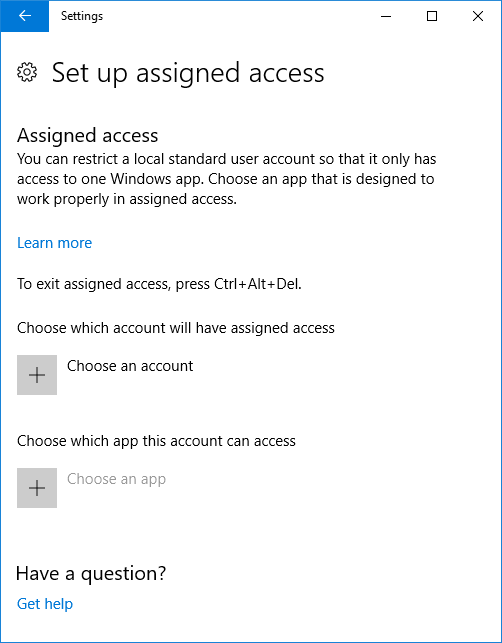 Развёртывание встраиваемой системы на базе Windows и Linux - 1 Assigned access