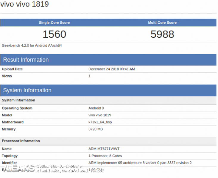 Новинка Vivo получила SoC Helio P70 - 1 Новинка Vivo получила SoC Helio P70
