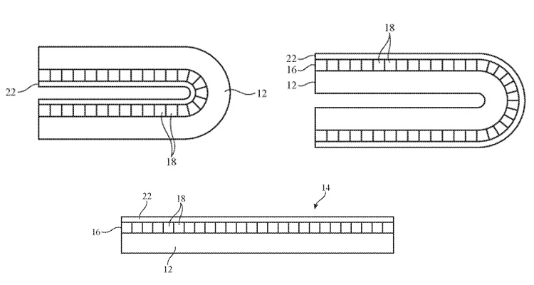Apple предложила различные варианты конструкции гибкого iPhone