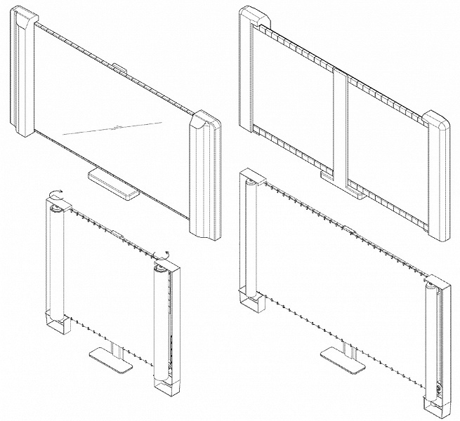 Компания Samsung запатентовала телевизор с экраном OLED, сворачивающимся по горизонтали - 2 Компания Samsung запатентовала телевизор с экраном OLED, сворачивающимся по горизонтали