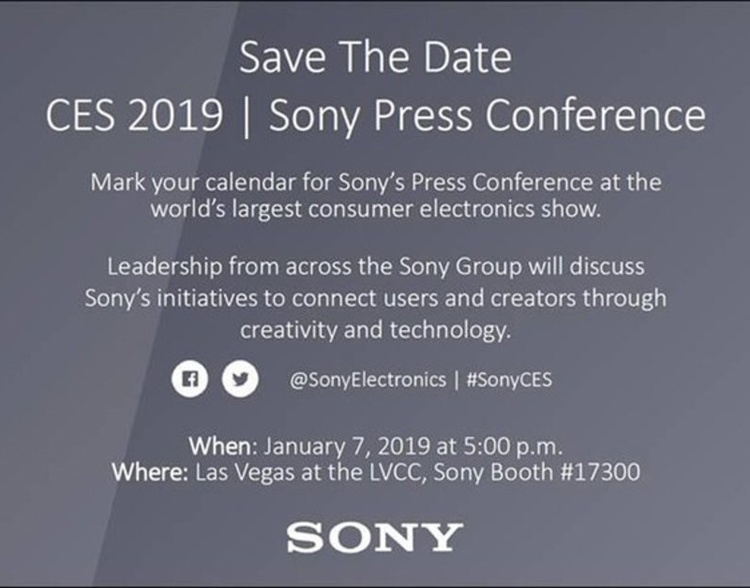 CES 2019: Sony представит новые смартфоны 7 января