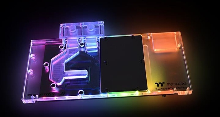 Водоблок Thermaltake Pacific V-RTX 2070 Plus рассчитан на видеокарты ASUS Водоблок Thermaltake Pacific V-RTX 2070 Plus рассчитан на видеокарты ASUS