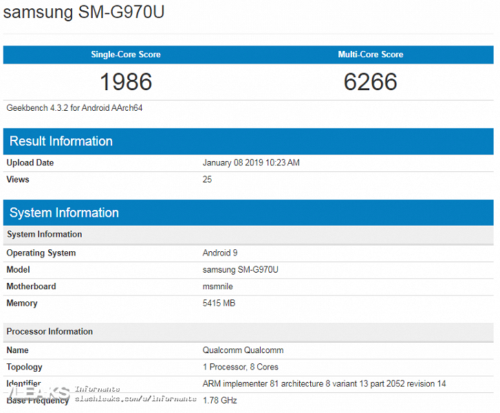 Samsung Galaxy S10 Lite демонстрирует очень слабые результаты в Geekbench