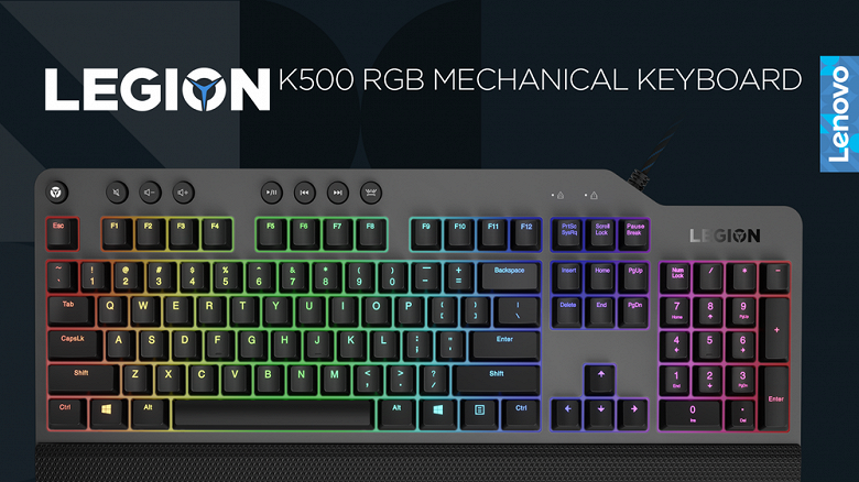 Представлены игровая мышь Lenovo Legion M500 RGB и клавиатура Lenovo Legion K500 RGB