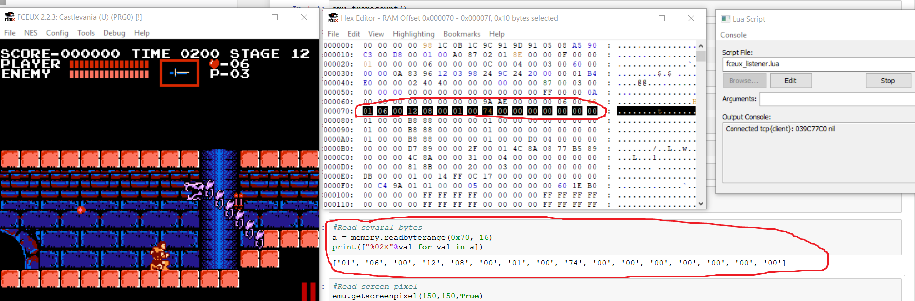 Удалённое управление эмулятором Fceux с помощью Python - 4