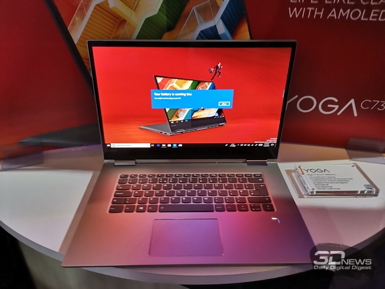 CES 2019: Ноутбук Lenovo Yoga C730 получил дисплей AMOLED 4К