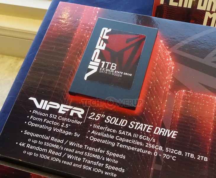 Patriot использует в накопителях Viper VPN100 контроллер Phison E12